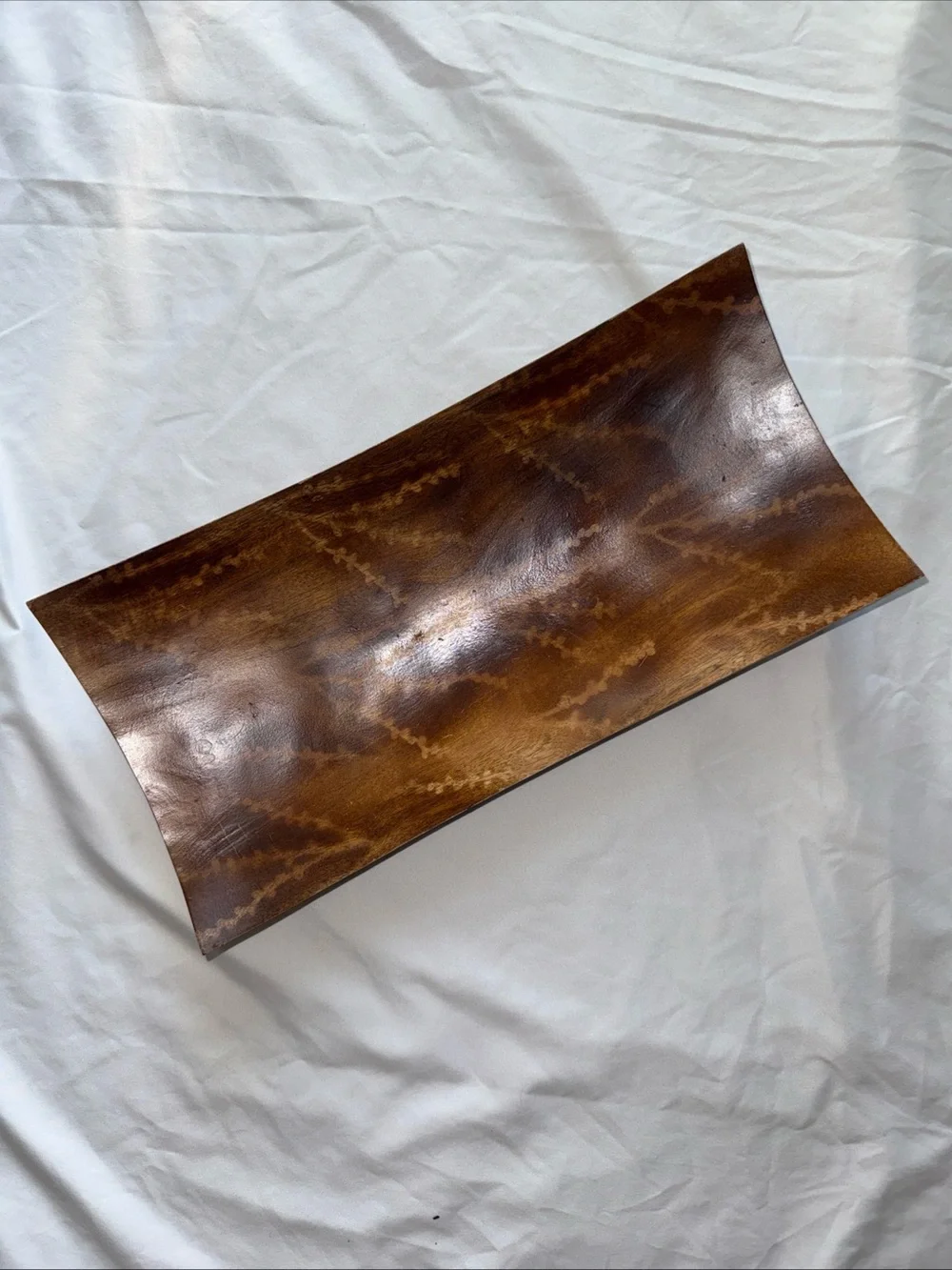 Wood Finish Decorative Tray - Brown